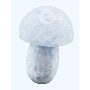 Blue Calcite Mushroom 1377 ctw  3 1/2” T x 2 1/2” W 1377 ctw